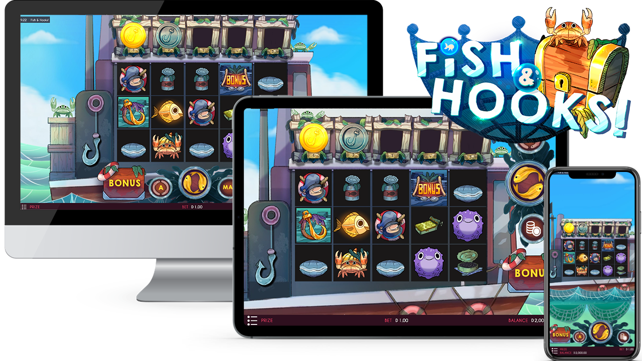 Fish & Hooks! slot game by Triple Cherry
